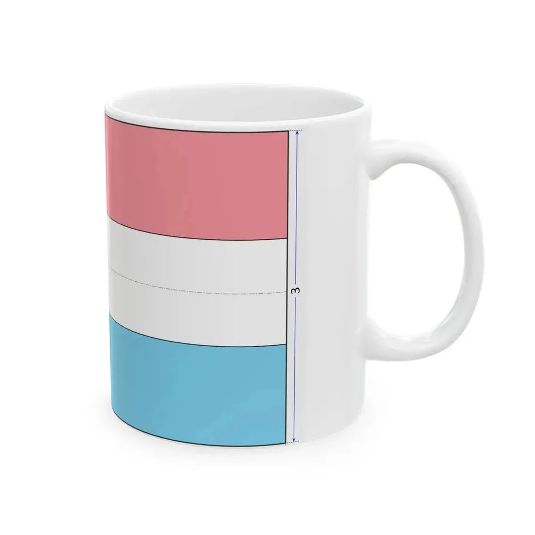 Flag of Luxembourg construction sheet (Luxembourg) White Coffee Mug - Go Mug Yourself