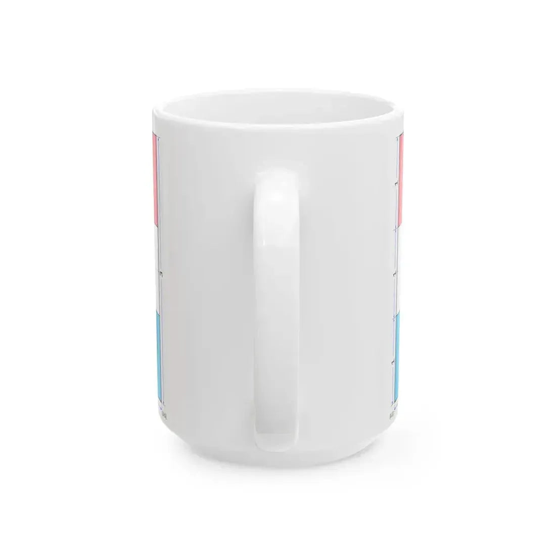 Flag of Luxembourg construction sheet (Luxembourg) White Coffee Mug - Go Mug Yourself