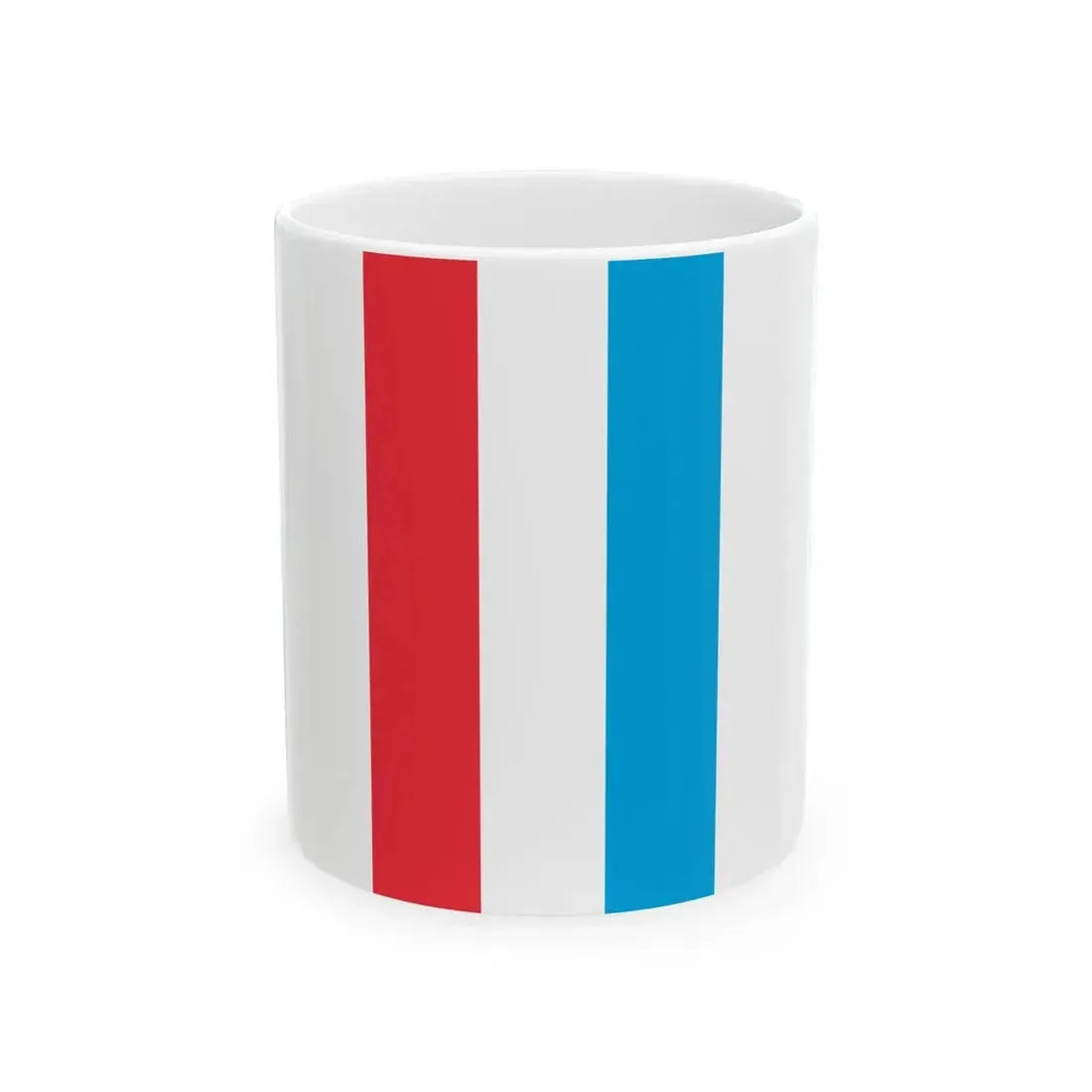 Flag of Luxembourg vertical (Luxembourg) White Coffee Mug 11oz - Go Mug Yourself