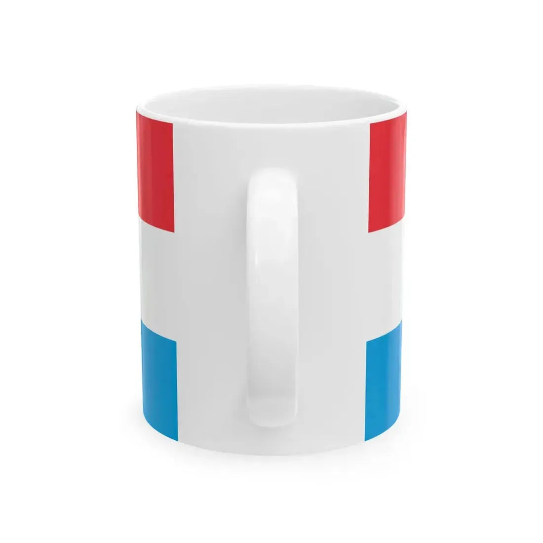Flag of Luxembourg wide (Luxembourg) White Coffee Mug - Go Mug Yourself