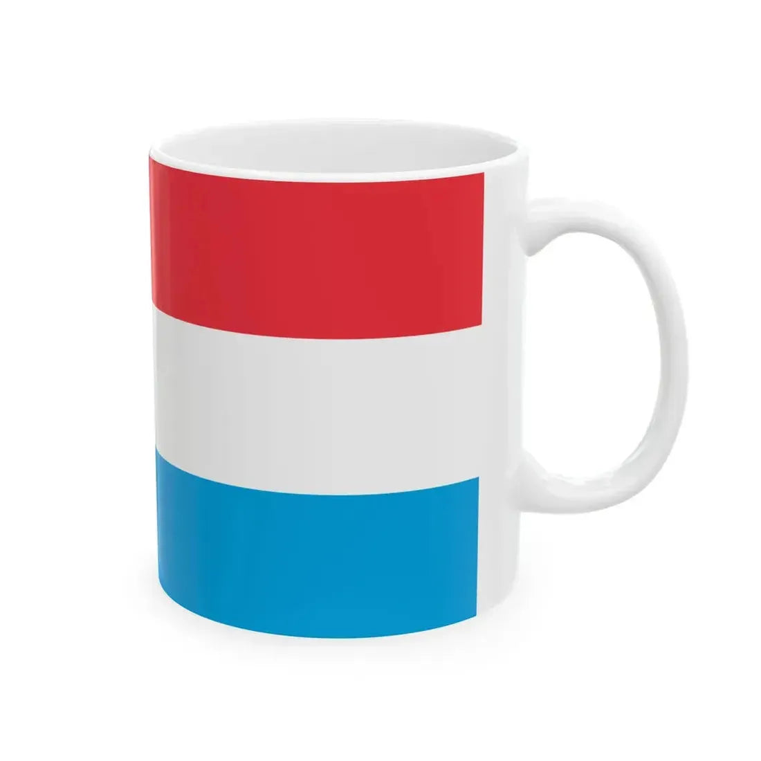 Flag of Luxembourg wide (Luxembourg) White Coffee Mug - Go Mug Yourself