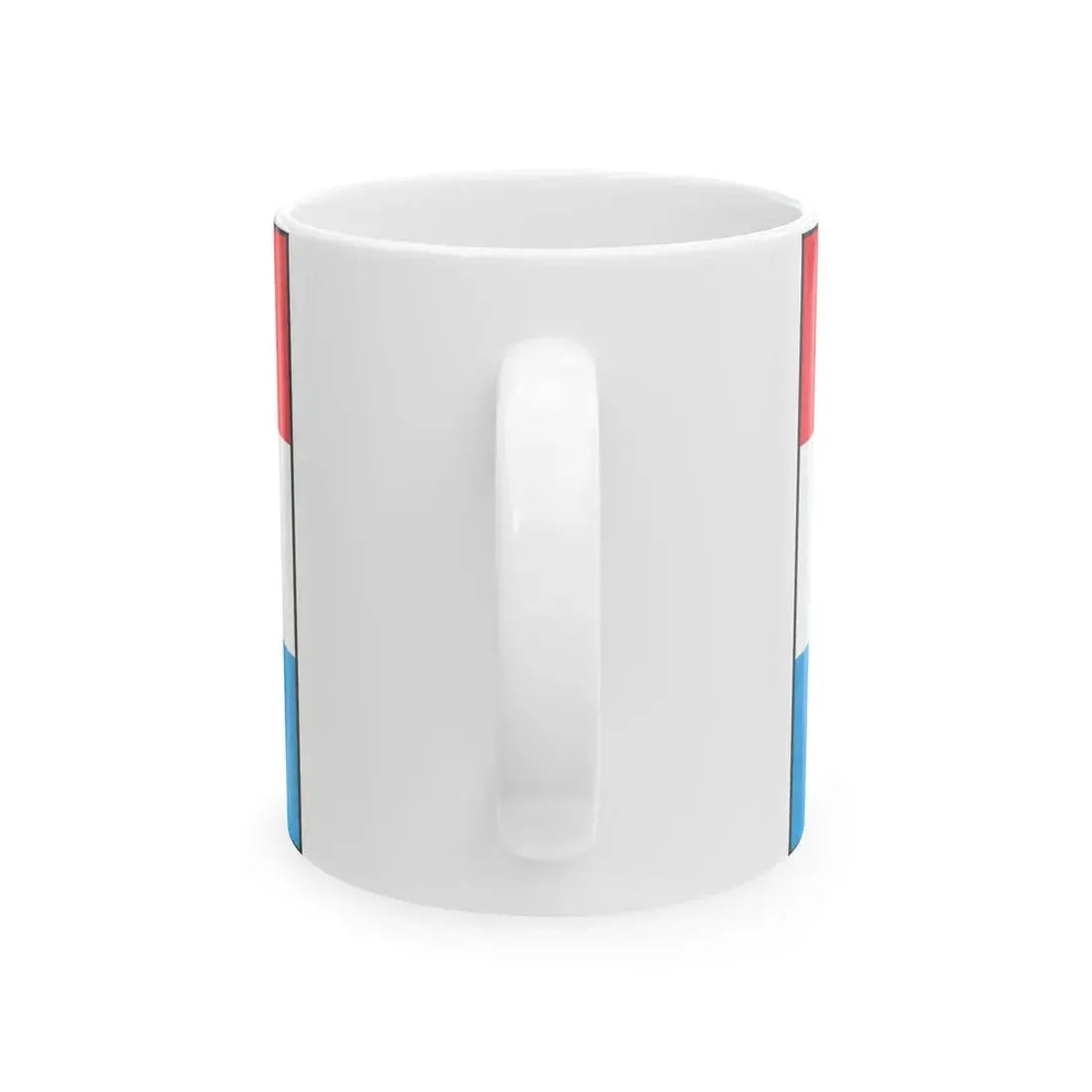 Flag of Luxembourg with border (Luxembourg) White Coffee Mug - Go Mug Yourself