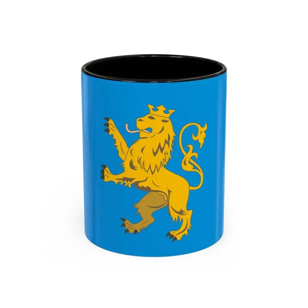 Flag of Lviv Oblast Ukraine - Accent Coffee Mug 11oz Black - Go Mug Yourself