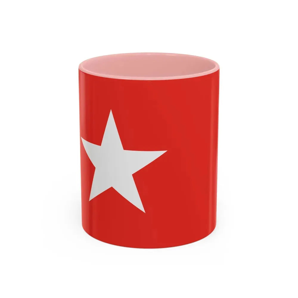 Flag of Maastricht the capital of the province of Limburg Netherlands - Accent Coffee Mug 11oz Pink - Go Mug Yourself