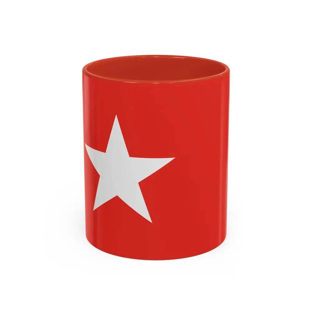 Flag of Maastricht the capital of the province of Limburg Netherlands - Accent Coffee Mug 11oz Red - Go Mug Yourself