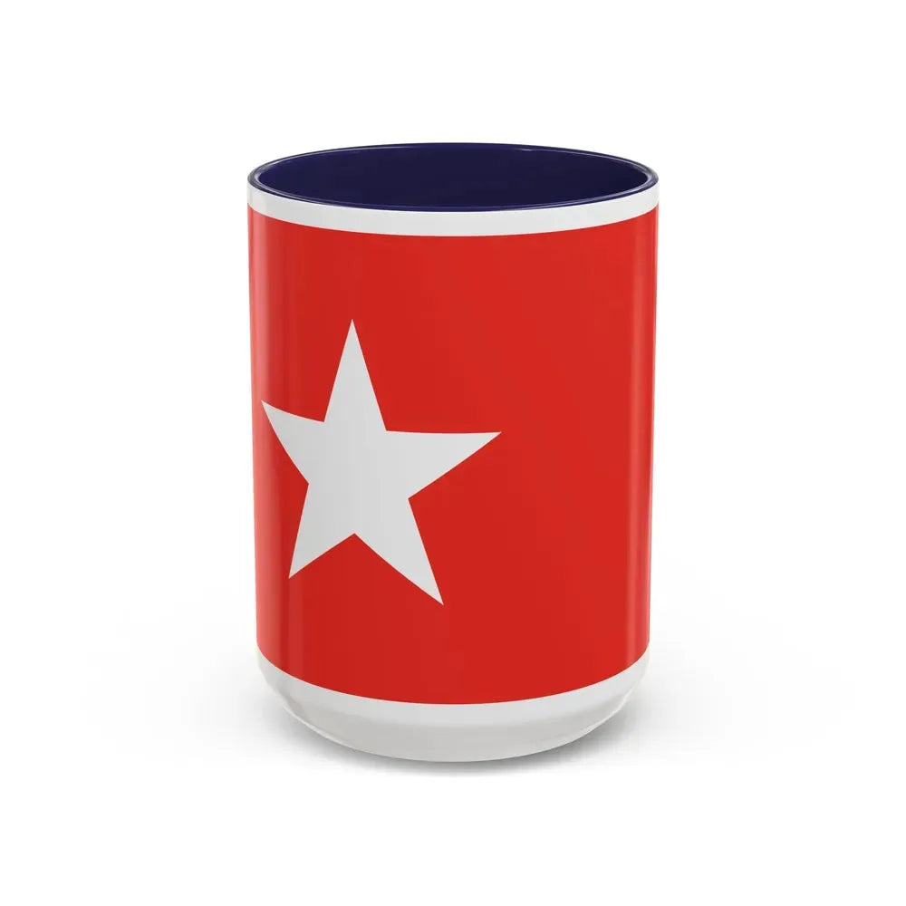Flag of Maastricht the capital of the province of Limburg Netherlands - Accent Coffee Mug 15oz Navy - Go Mug Yourself