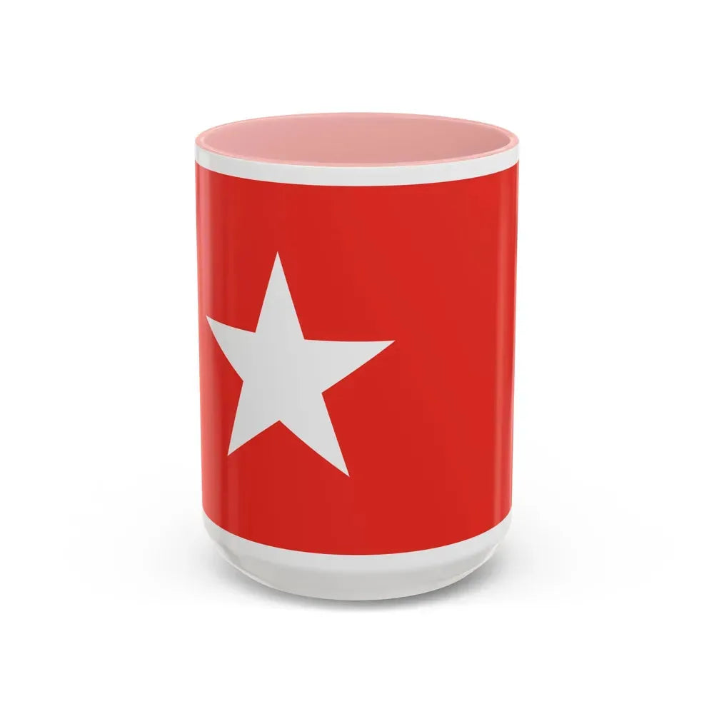 Flag of Maastricht the capital of the province of Limburg Netherlands - Accent Coffee Mug 15oz Pink - Go Mug Yourself