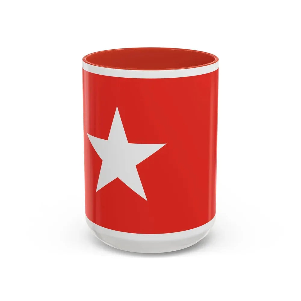 Flag of Maastricht the capital of the province of Limburg Netherlands - Accent Coffee Mug 15oz Red - Go Mug Yourself