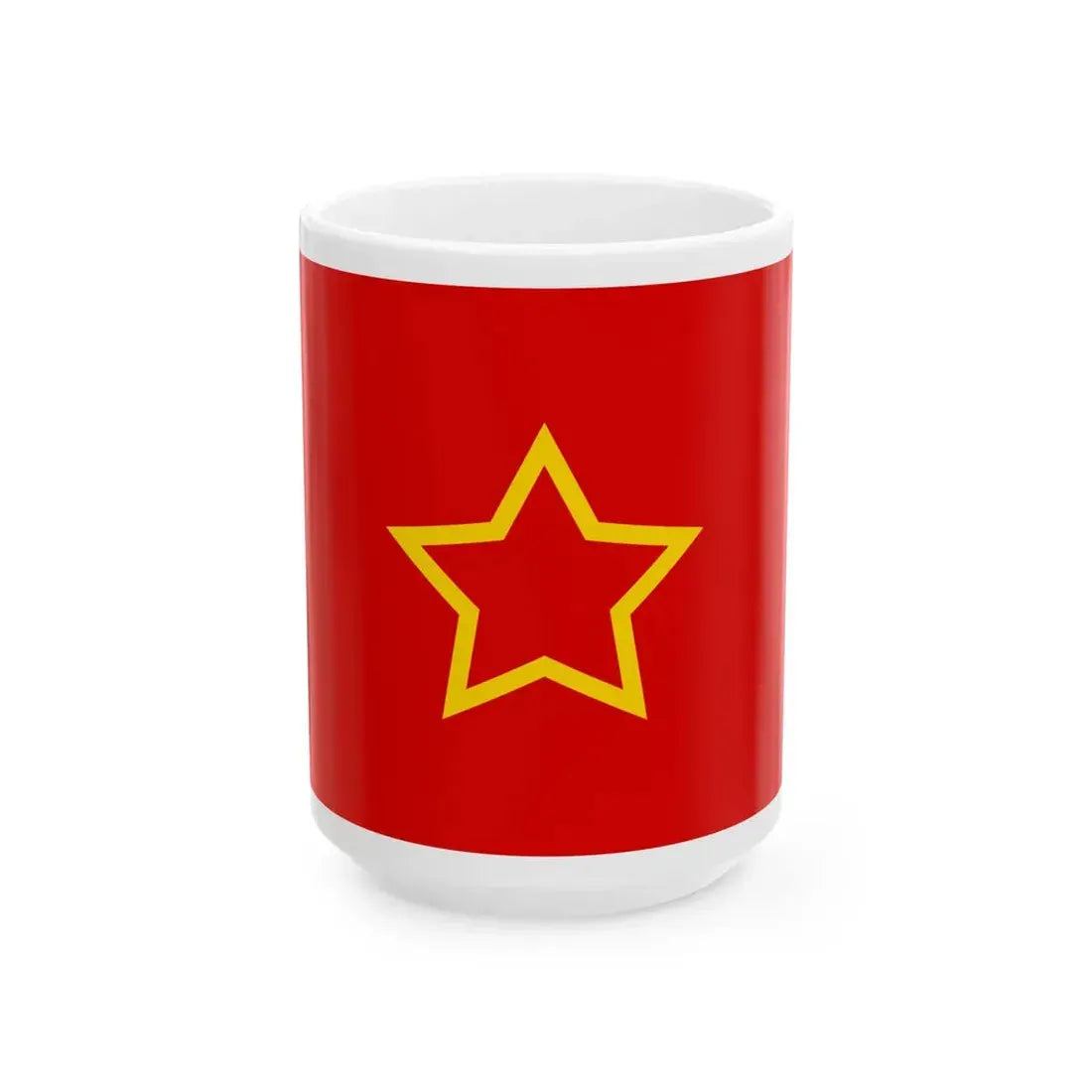 Flag of Macedonia 1944-1946 (North Macedonia) White Coffee Mug 15oz - Go Mug Yourself
