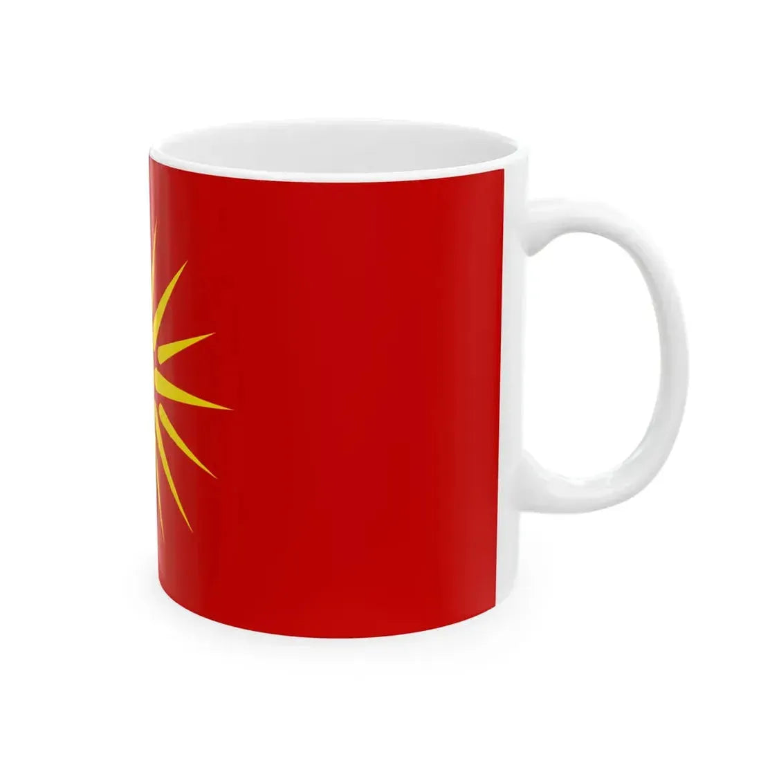Flag of Macedonia 1992-1995 (North Macedonia) White Coffee Mug - Go Mug Yourself