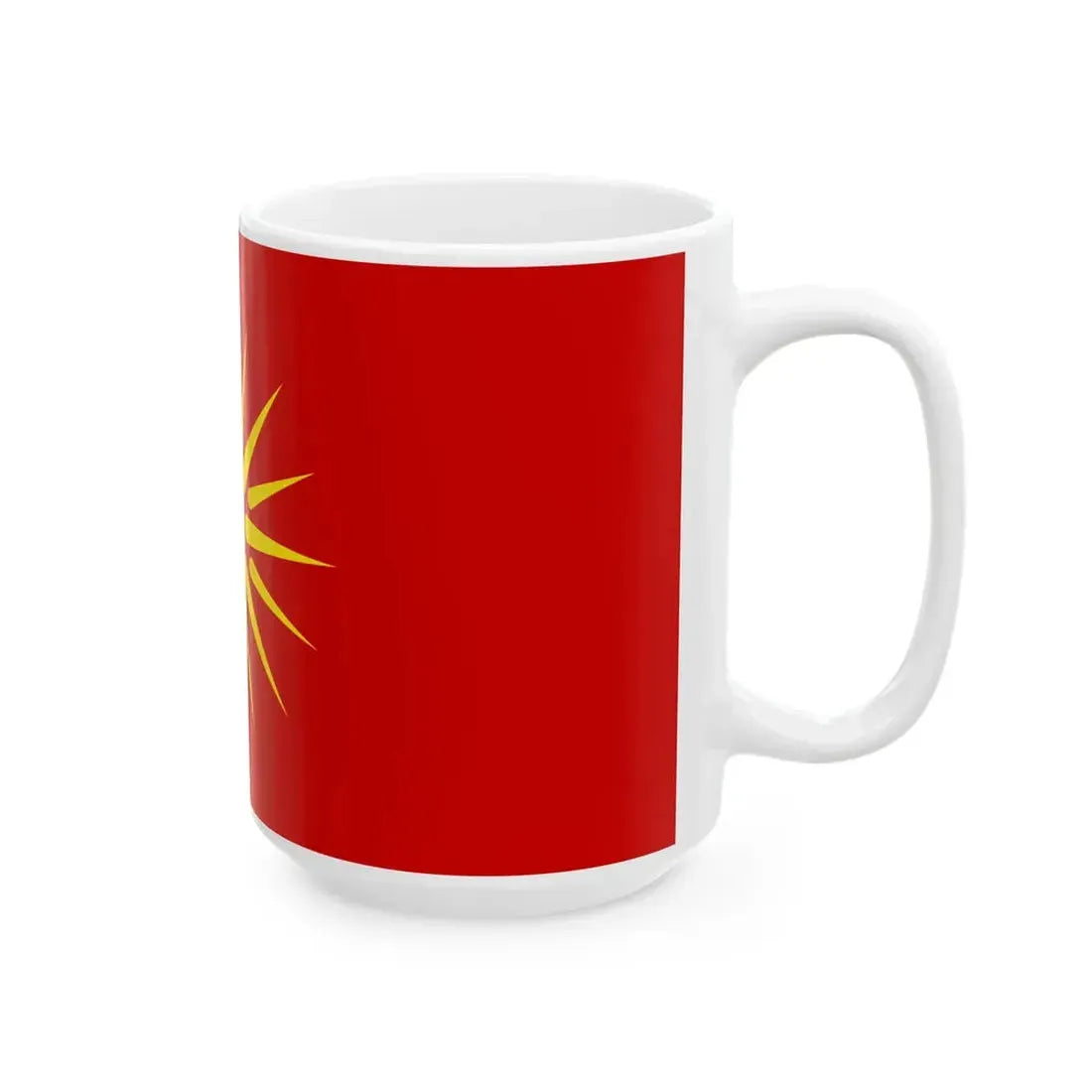 Flag of Macedonia 1992-1995 (North Macedonia) White Coffee Mug - Go Mug Yourself