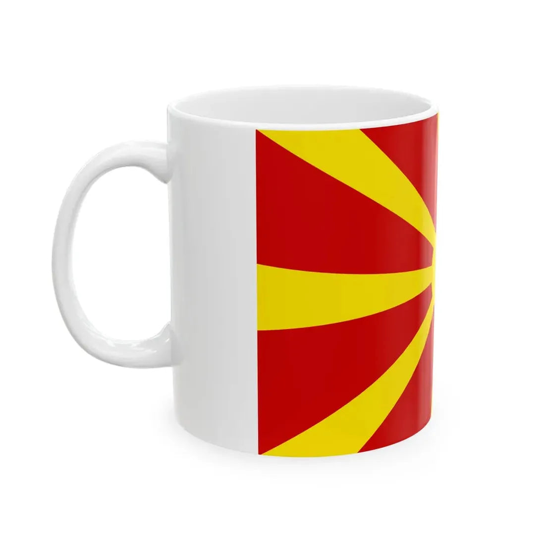 Flag of Macedonia - initial design (North Macedonia) White Coffee Mug - Go Mug Yourself