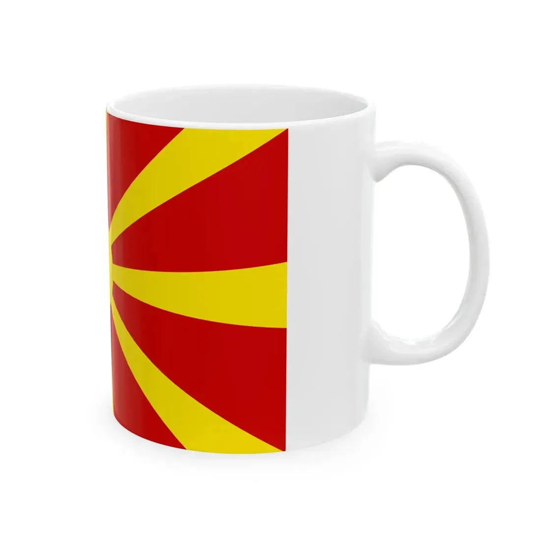 Flag of Macedonia - initial design (North Macedonia) White Coffee Mug - Go Mug Yourself