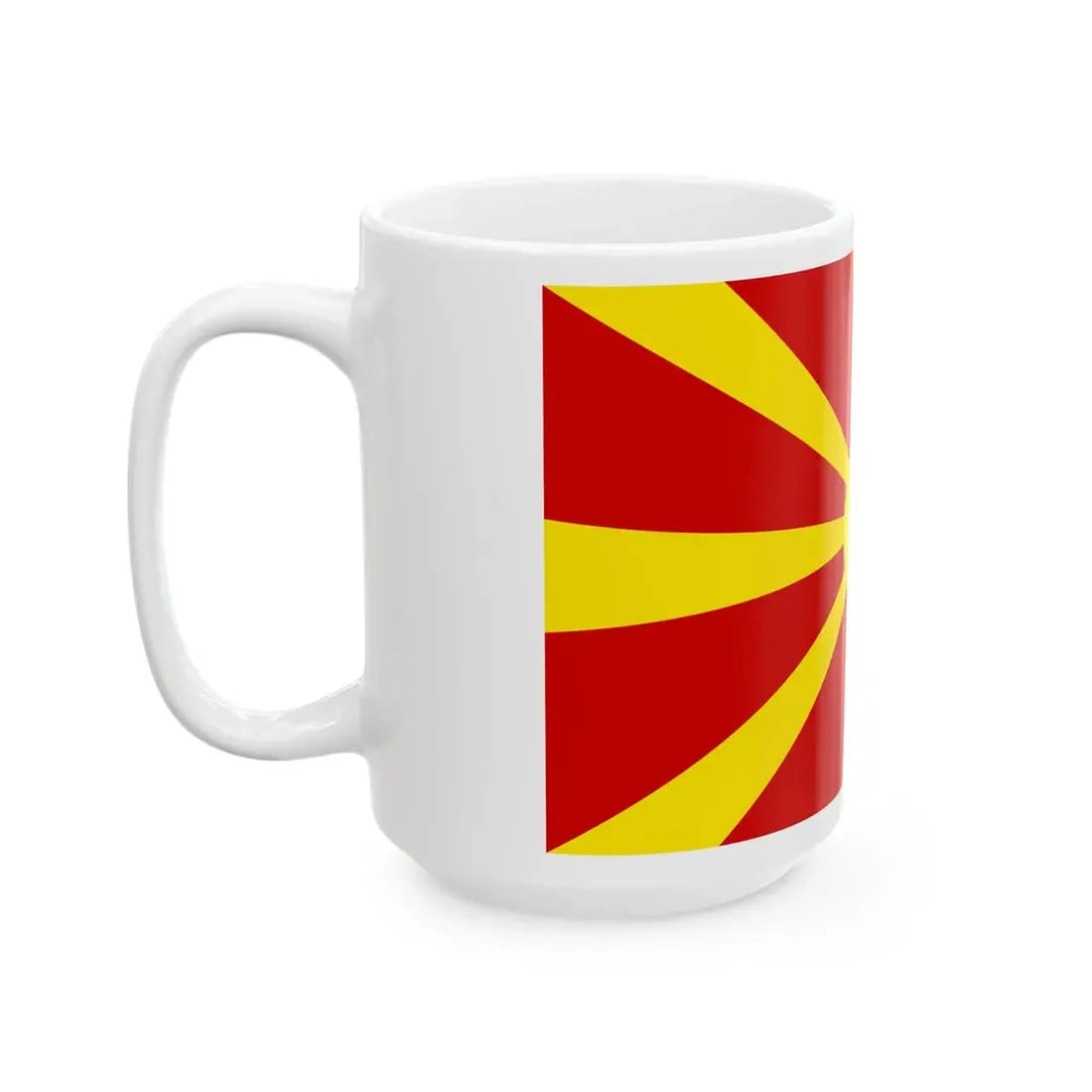 Flag of Macedonia - initial design (North Macedonia) White Coffee Mug - Go Mug Yourself