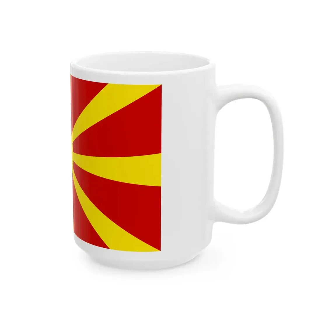 Flag of Macedonia - initial design (North Macedonia) White Coffee Mug - Go Mug Yourself