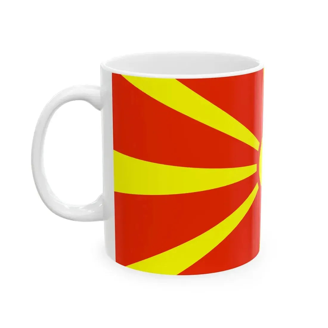 Flag of Macedonia WFB 2000 (North Macedonia) White Coffee Mug - Go Mug Yourself
