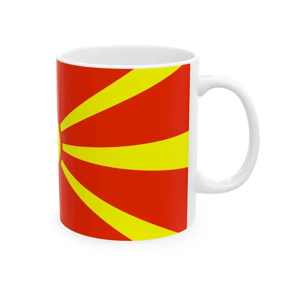 Flag of Macedonia WFB 2000 (North Macedonia) White Coffee Mug - Go Mug Yourself