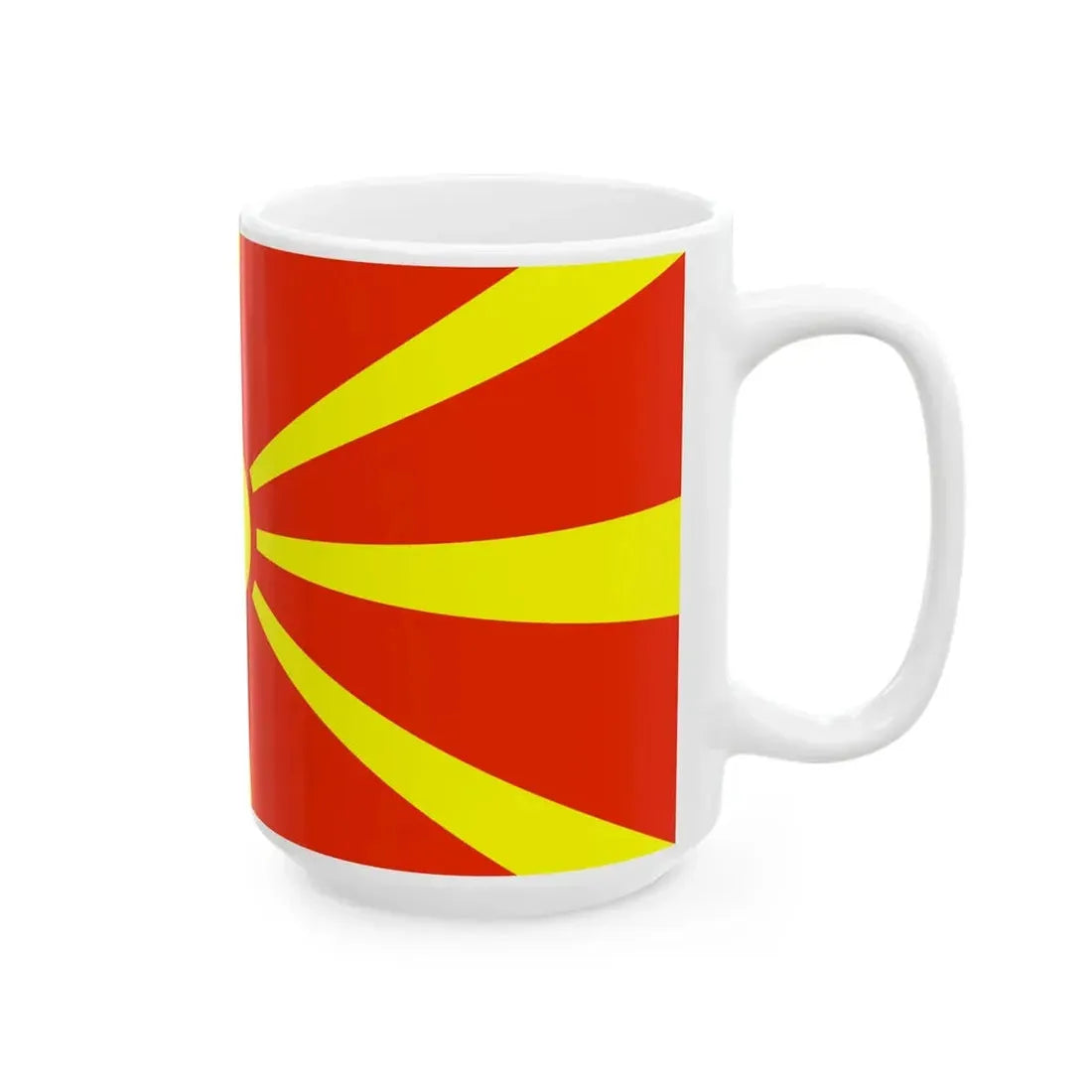 Flag of Macedonia WFB 2000 (North Macedonia) White Coffee Mug - Go Mug Yourself