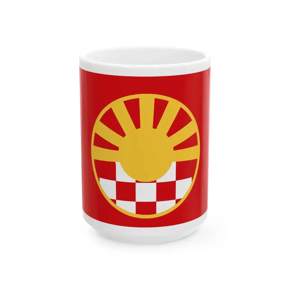 Flag of Macedonians in Croatia (North Macedonia) White Coffee Mug 15oz - Go Mug Yourself