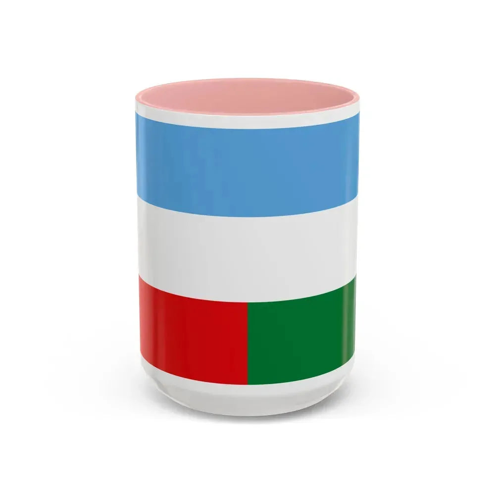 Flag of Machala Ecuador - Accent Coffee Mug 15oz Pink - Go Mug Yourself