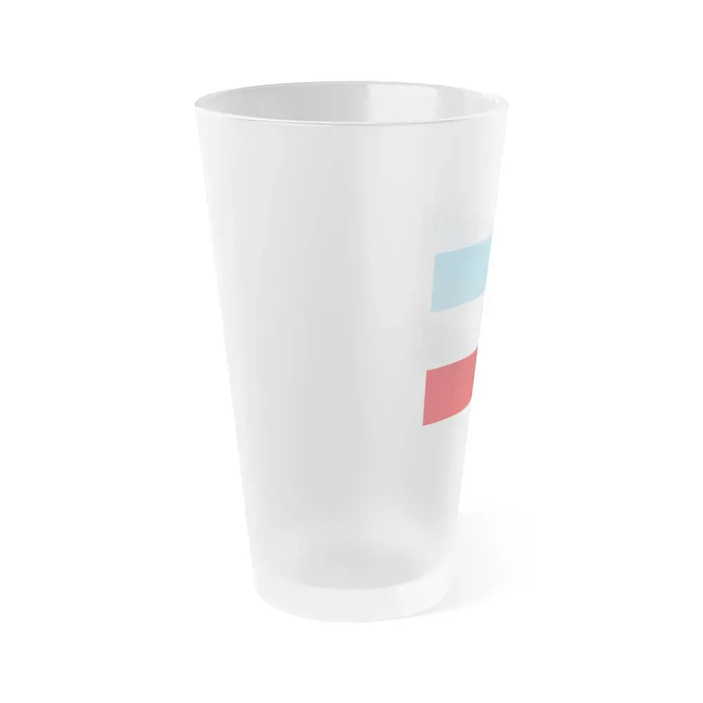 Flag of Machala Ecuador - Frosted Pint Glass 16oz - Go Mug Yourself