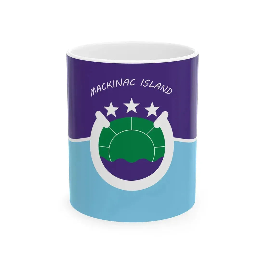 Flag of Mackinac Island Michigan (United States) White Coffee Mug 11oz - Go Mug Yourself