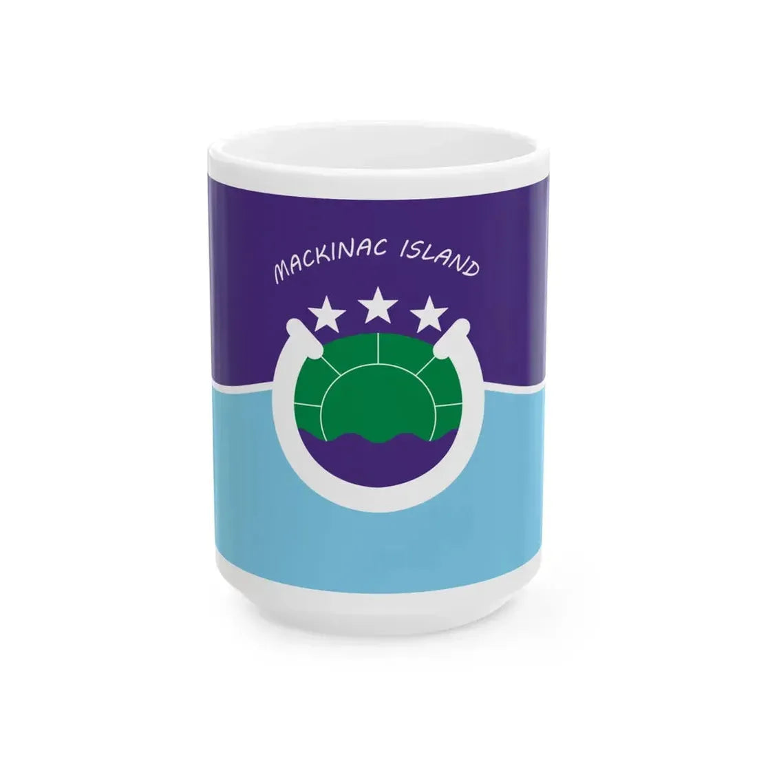 Flag of Mackinac Island Michigan (United States) White Coffee Mug 15oz - Go Mug Yourself