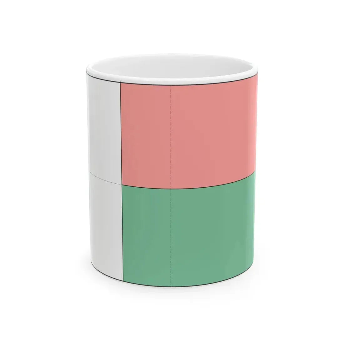 Flag of Madagascar construction sheet (Madagascar) White Coffee Mug 11oz - Go Mug Yourself