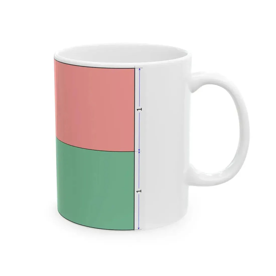 Flag of Madagascar construction sheet (Madagascar) White Coffee Mug - Go Mug Yourself
