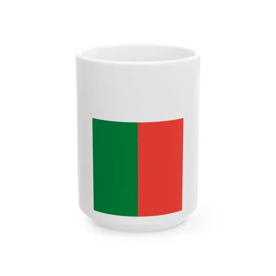 Flag of Madagascar vertical (Madagascar) White Coffee Mug 15oz - Go Mug Yourself