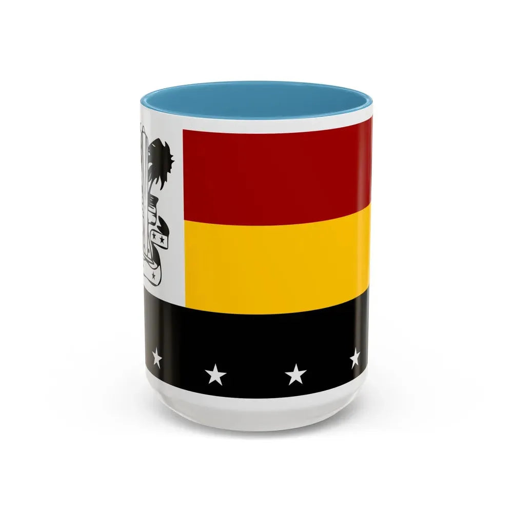 Flag of Madang Papa New Guinea - Accent Coffee Mug 15oz Light Blue - Go Mug Yourself