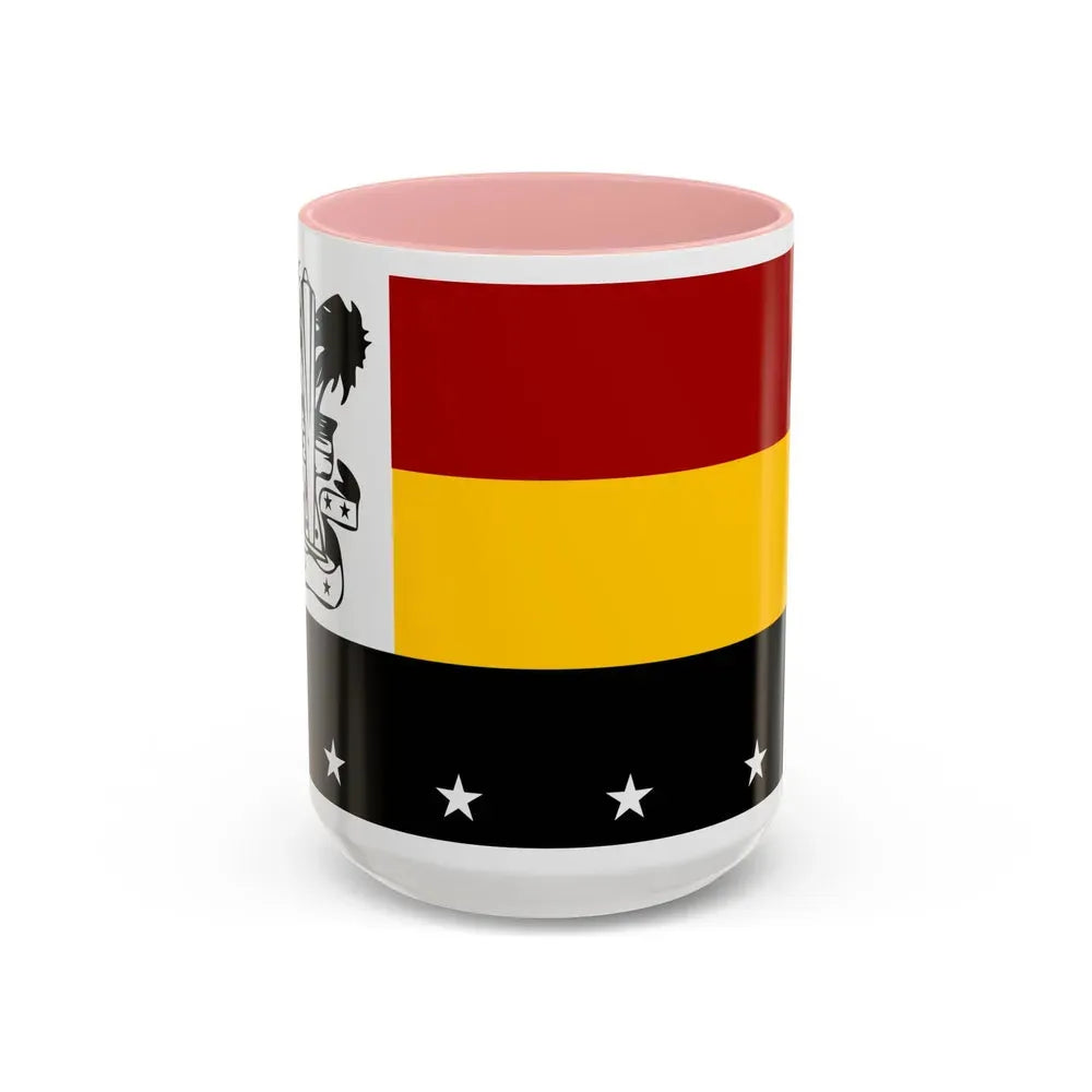 Flag of Madang Papa New Guinea - Accent Coffee Mug 15oz Pink - Go Mug Yourself