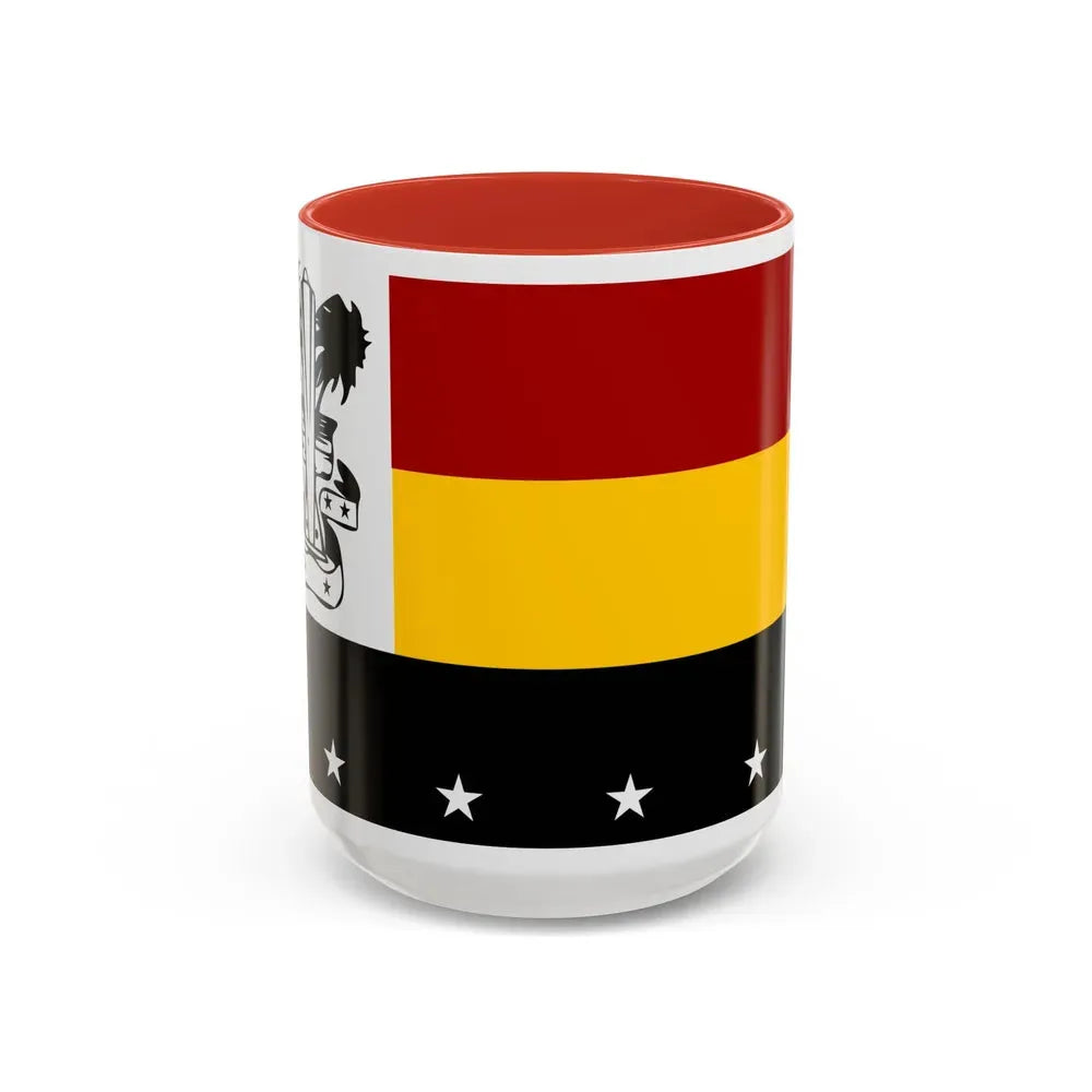 Flag of Madang Papa New Guinea - Accent Coffee Mug 15oz Red - Go Mug Yourself