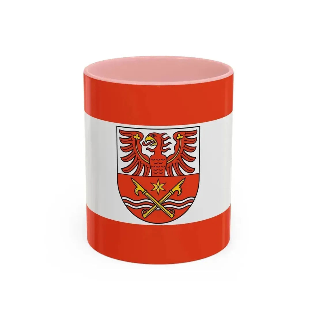 Flag of Maerkisch Oderland Germany - Accent Coffee Mug 11oz Pink - Go Mug Yourself