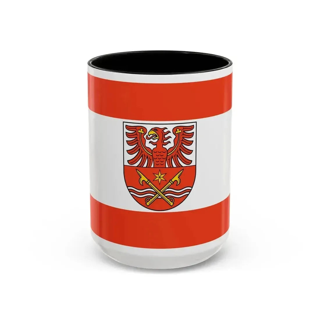 Flag of Maerkisch Oderland Germany - Accent Coffee Mug 15oz Black - Go Mug Yourself