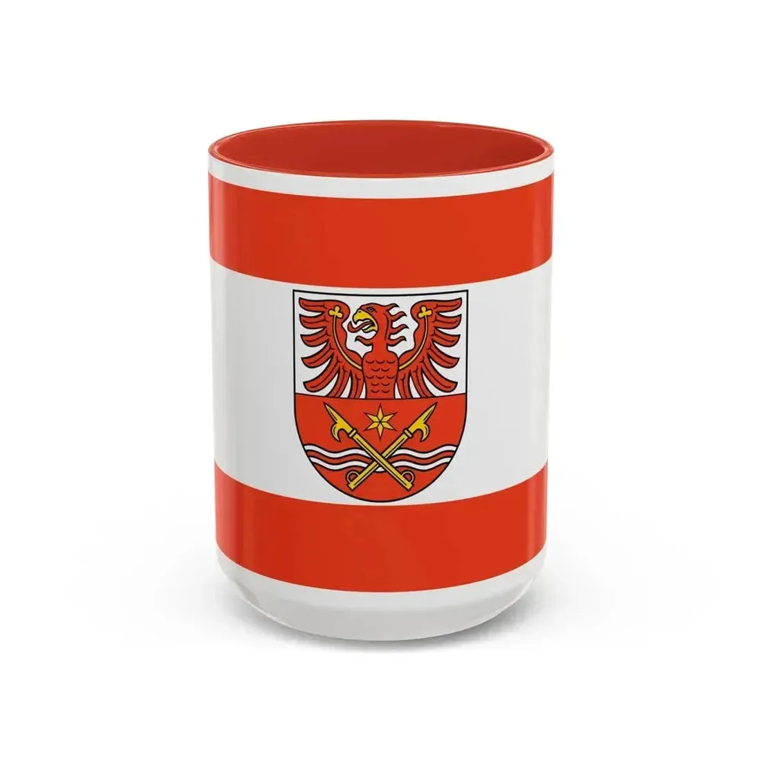 Flag of Maerkisch Oderland Germany - Accent Coffee Mug 15oz Red - Go Mug Yourself