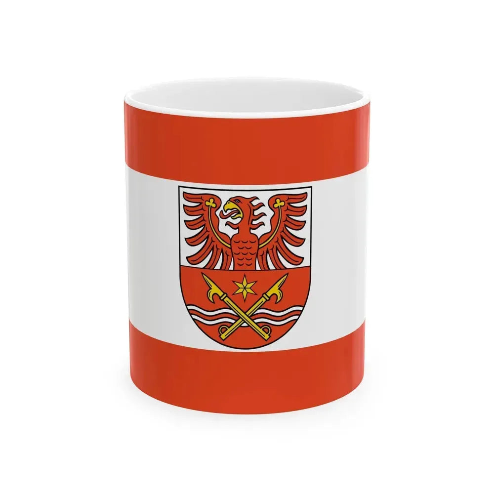 Flag of Maerkisch Oderland Germany - White Coffee Mug 11oz - Go Mug Yourself
