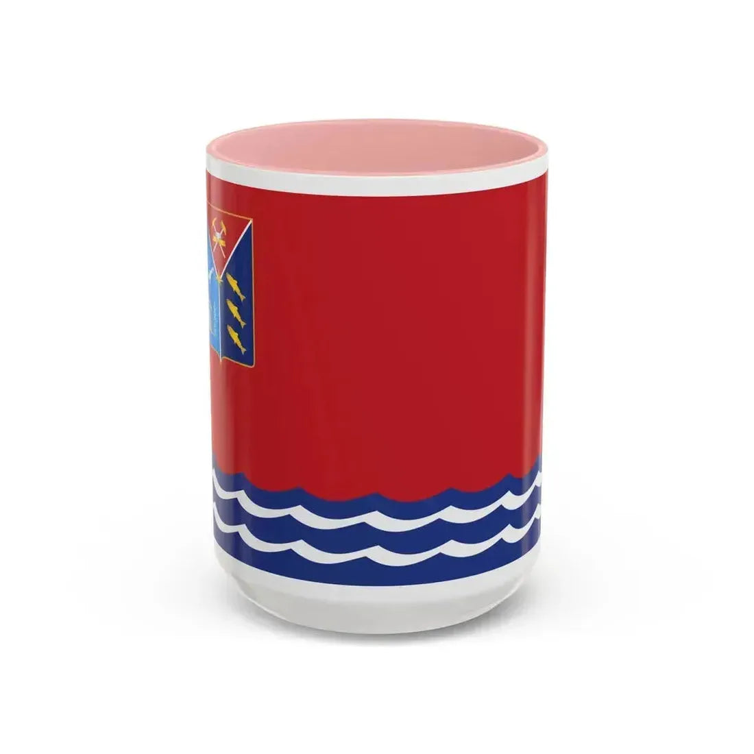 Flag of Magadan Oblast Russia - Accent Coffee Mug 15oz Pink - Go Mug Yourself
