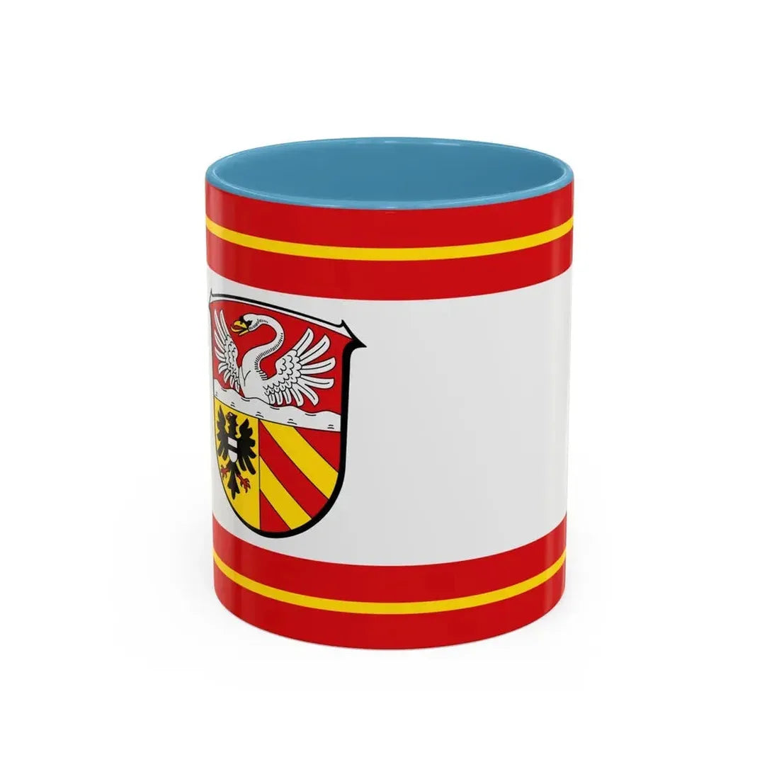 Flag of Main Kinzig Kreis Germany - Accent Coffee Mug 11oz Light Blue - Go Mug Yourself