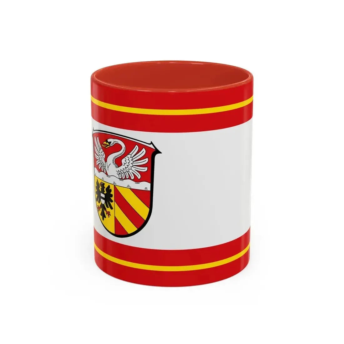 Flag of Main Kinzig Kreis Germany - Accent Coffee Mug 11oz Red - Go Mug Yourself