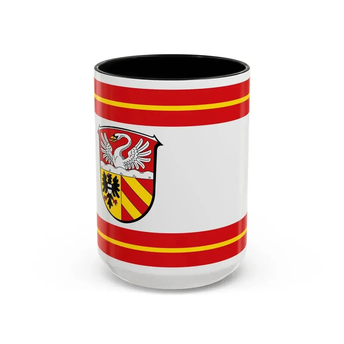 Flag of Main Kinzig Kreis Germany - Accent Coffee Mug 15oz Black - Go Mug Yourself