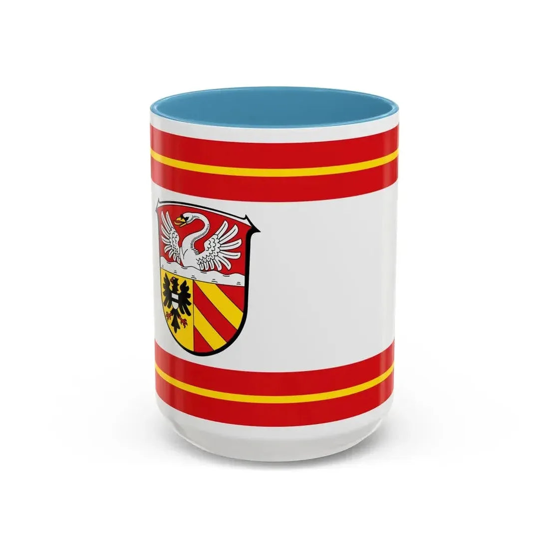 Flag of Main Kinzig Kreis Germany - Accent Coffee Mug 15oz Light Blue - Go Mug Yourself