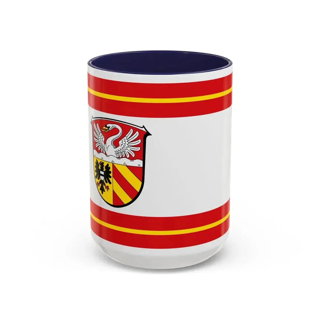 Flag of Main Kinzig Kreis Germany - Accent Coffee Mug 15oz Navy - Go Mug Yourself