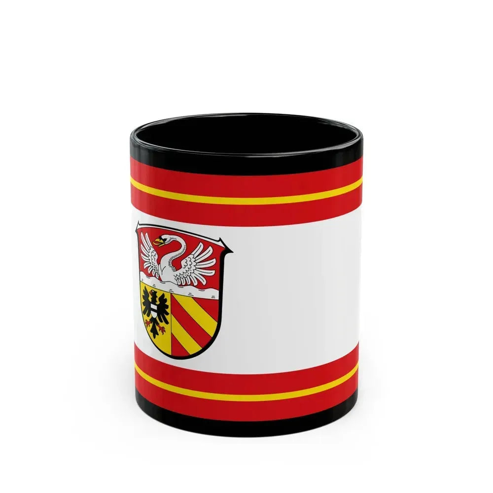 Flag of Main Kinzig Kreis Germany - Black Coffee Mug 11oz - Go Mug Yourself