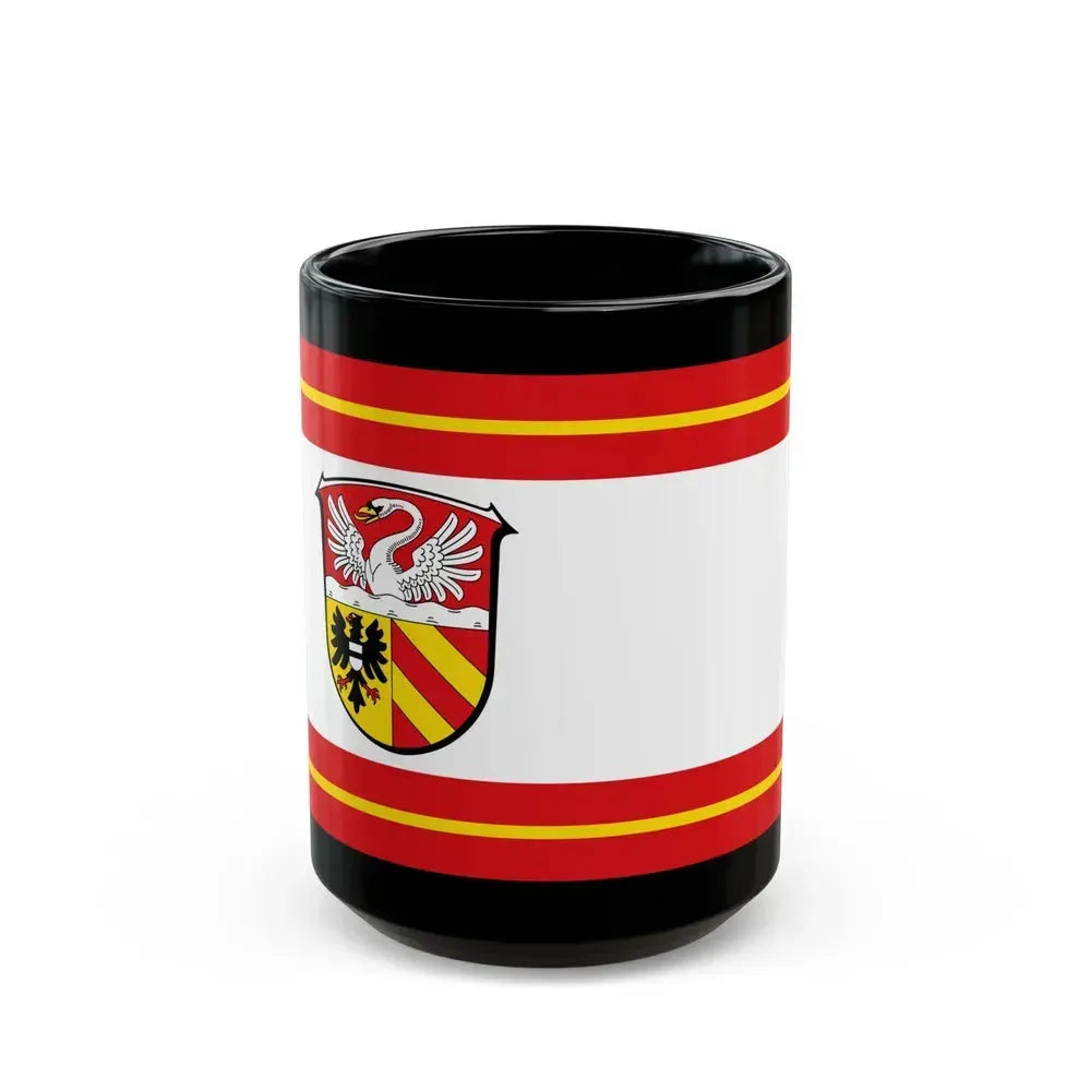 Flag of Main Kinzig Kreis Germany - Black Coffee Mug 15oz - Go Mug Yourself