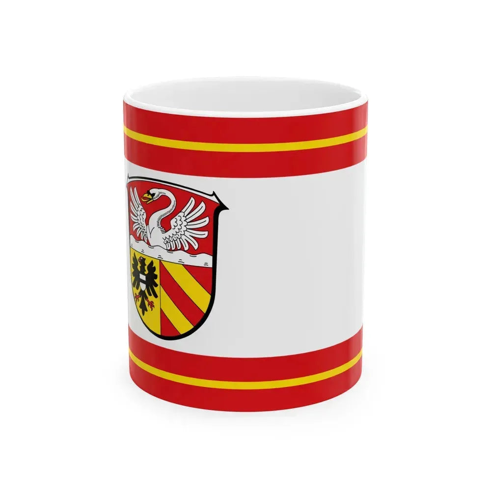 Flag of Main Kinzig Kreis Germany - White Coffee Mug 11oz - Go Mug Yourself