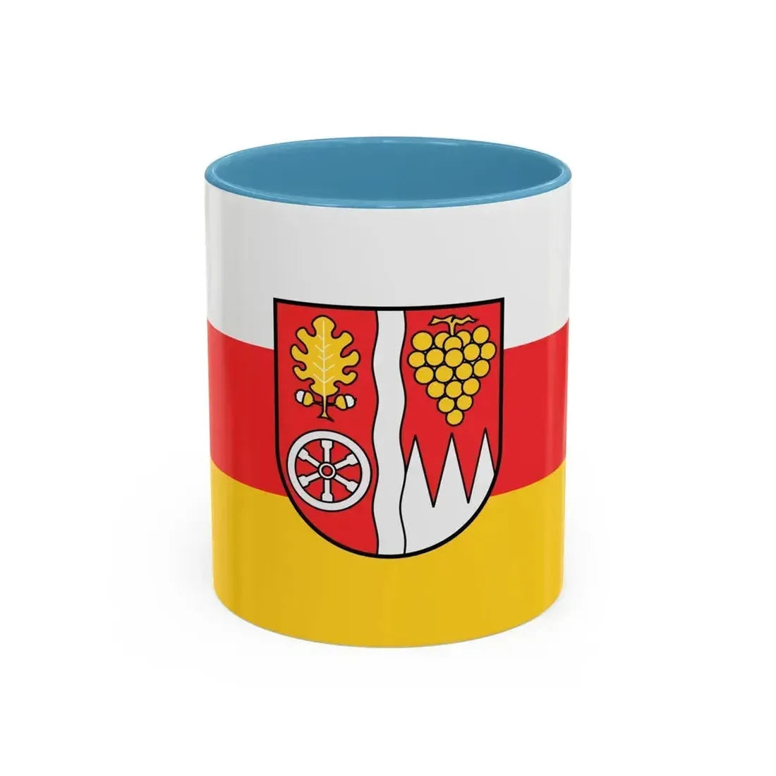 Flag of Main Spessart Germany - Accent Coffee Mug 11oz Light Blue - Go Mug Yourself