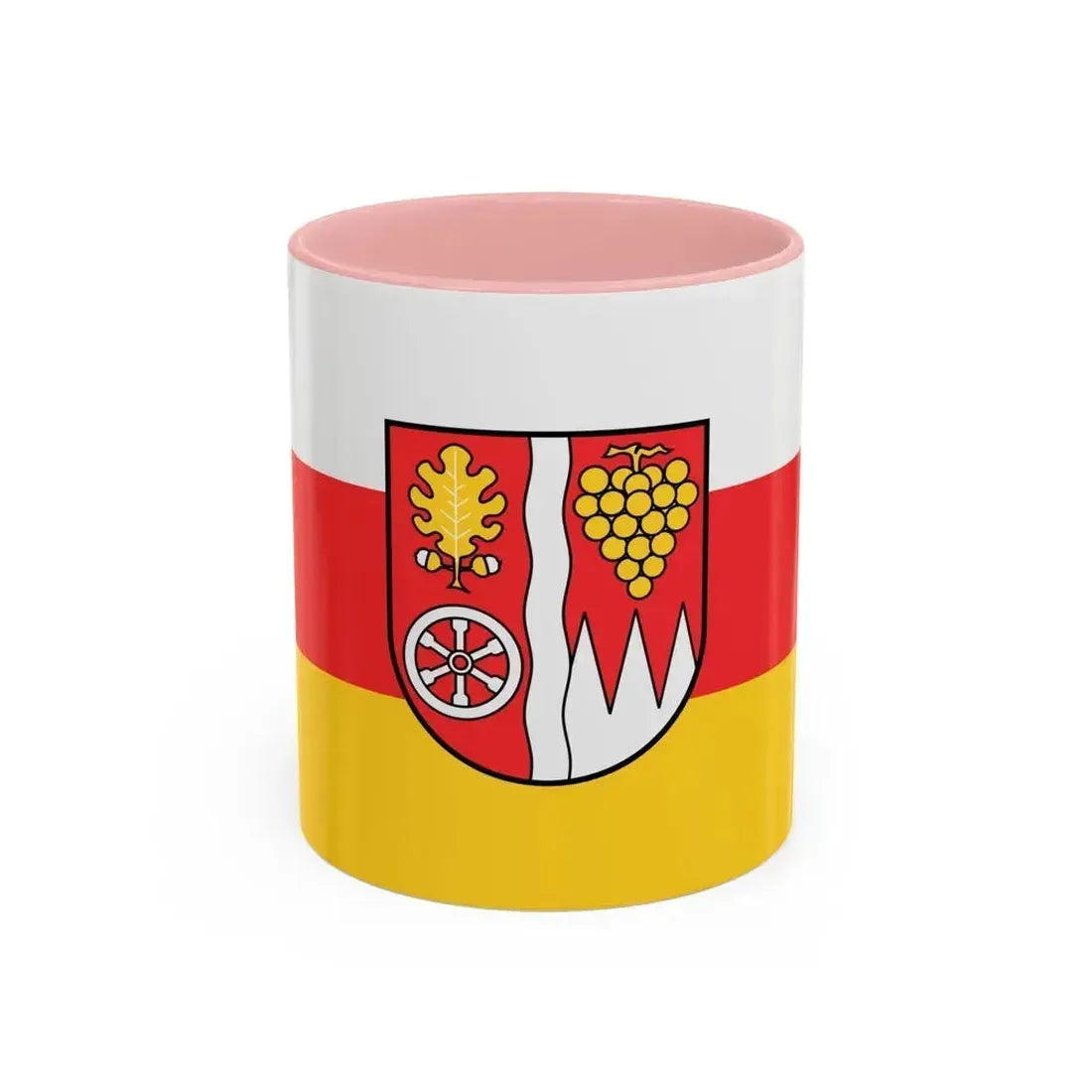 Flag of Main Spessart Germany - Accent Coffee Mug 11oz Pink - Go Mug Yourself