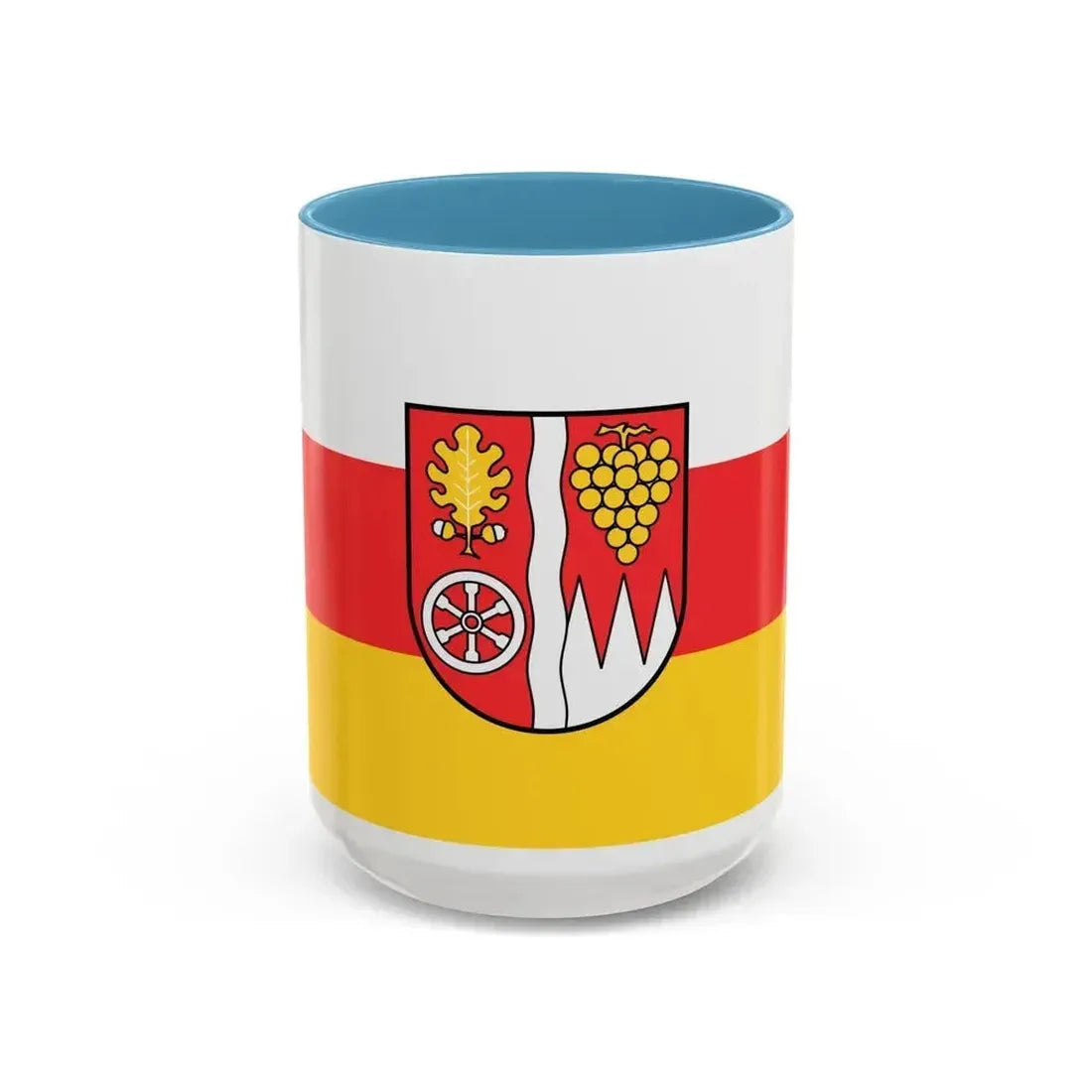 Flag of Main Spessart Germany - Accent Coffee Mug 15oz Light Blue - Go Mug Yourself