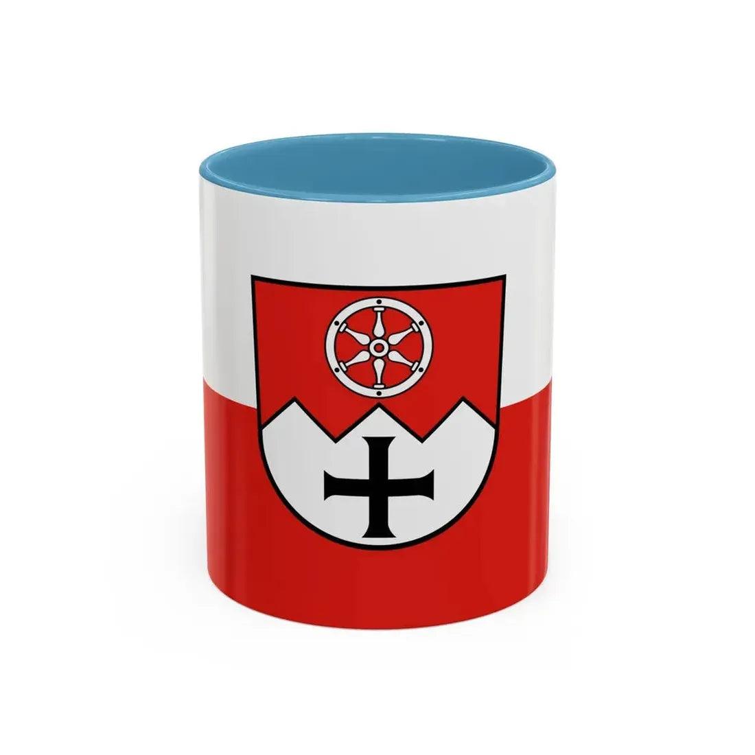 Flag of Main Tauber Kreis Germany - Accent Coffee Mug 11oz Light Blue - Go Mug Yourself